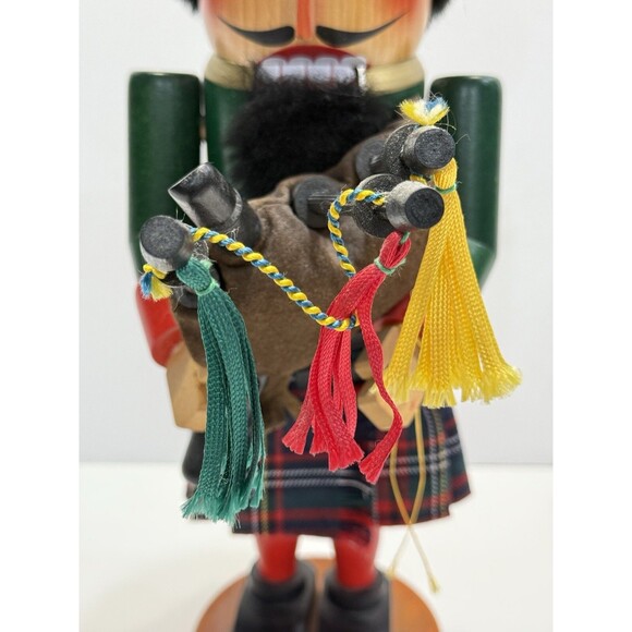 Vintage German Steinbach Chubby Scottish Bagpiper Nutcracker Christmas 15" - Picture 6 of 12